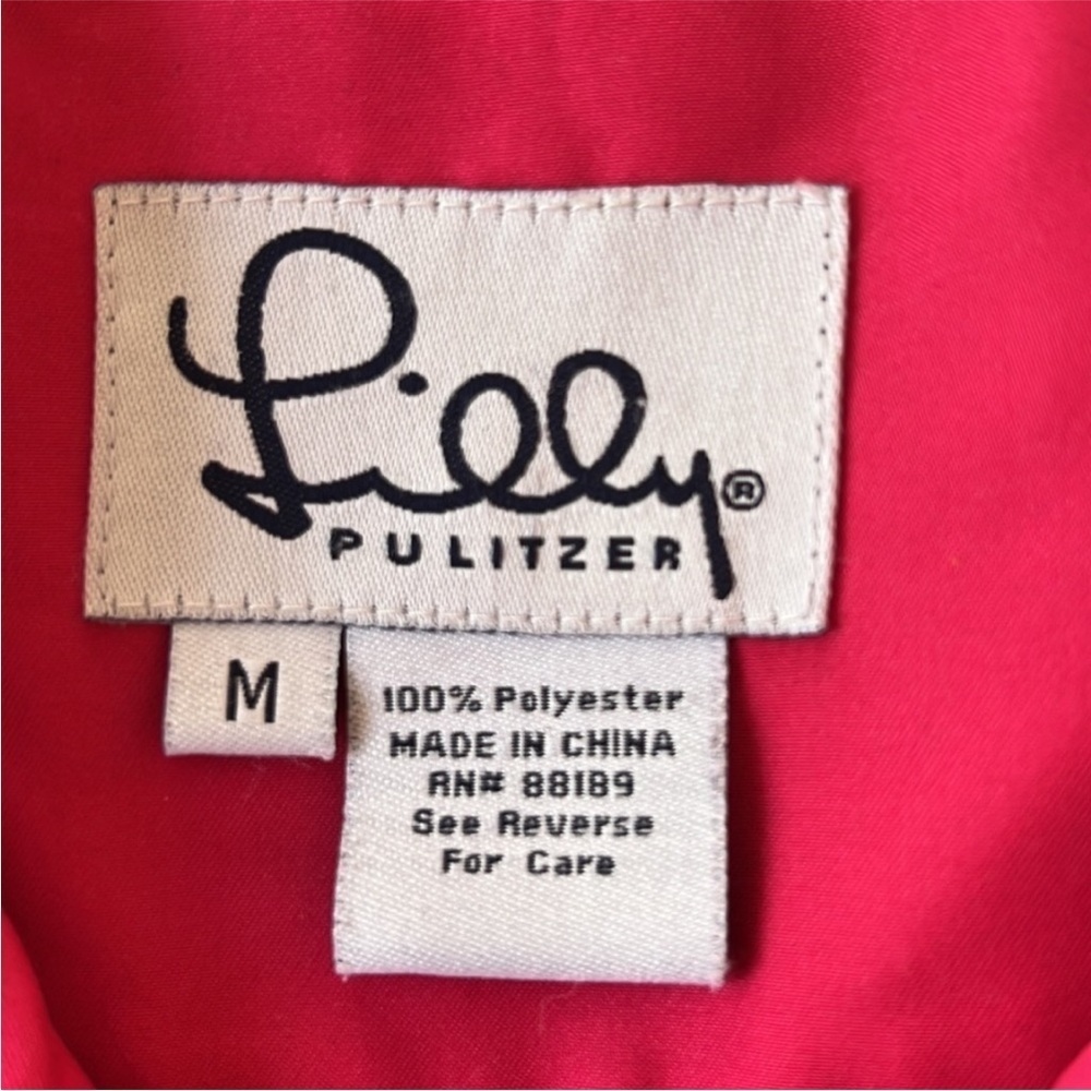 Lilly Pulitzer Vintage White Label Hot Pink Quilted Jacket - Picture 7 of 10